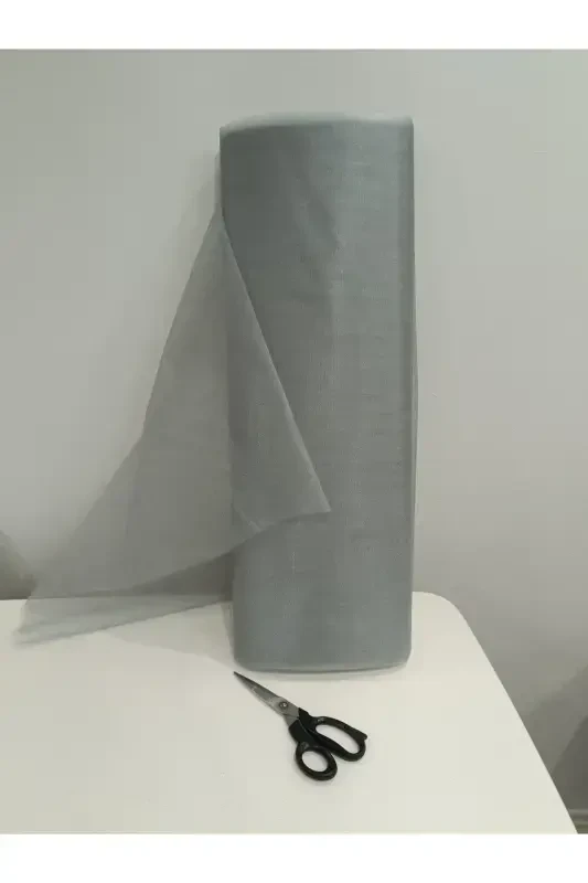 Серая декоративная тюль, бохо, приданое невесты, жених, сговор, обручение, свадебный кортеж, дверь, чемодан, украшение для подарка, 100x300-серый - ŞIK TASARIM