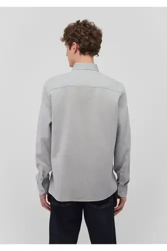 Серая Рубашка Slim Fit / Узкий Крой 0211091-70802 - 4