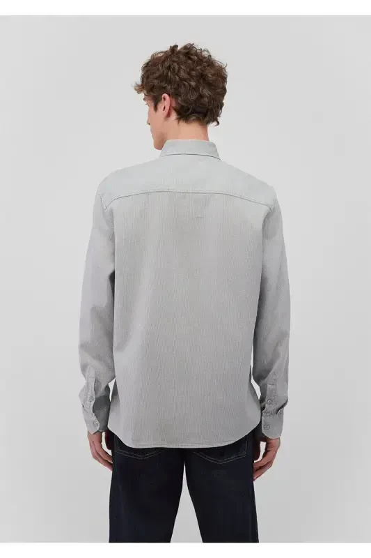 Серая Рубашка Slim Fit / Узкий Крой 0211091-70802 - 4