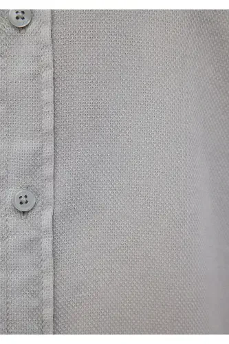 Серая Рубашка Slim Fit / Узкий Крой 0211091-70802 - 6