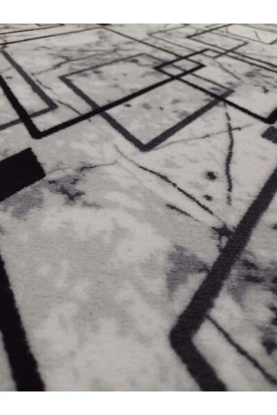 Серая современная мягкая моющаяся нескользящая основа всесезонная прихожая ванная балкон молодежная комната ковер - ASLAN HOME (1)