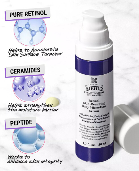 Seramidler ve Peptit içeren Mikro Dozlu Yaşlanma Karşıtı Retinol Serumu, 1-oz. Renksiz - 6