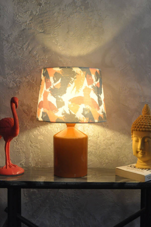 Seramik Küp Vazo Abajur Hardal - Fırçadesen-FırçaDesen - 2