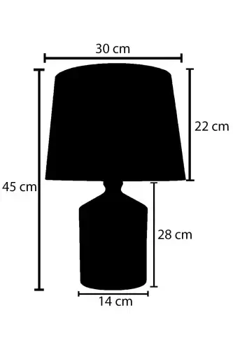 Seramika Kub Vaza Abajur Xantal - Bogema-Bogema - 3