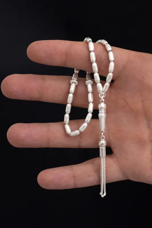 Серебряные Четки, Рисунок Пшеницы, Средний Размер, 15гр - 3