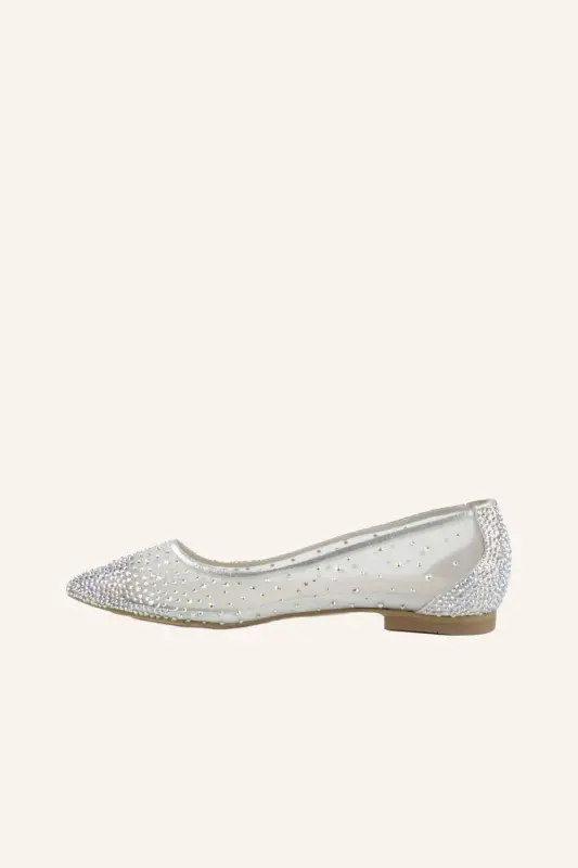 Серебряные свадебные балетки Cinderella - СЕРЕБРО - 3