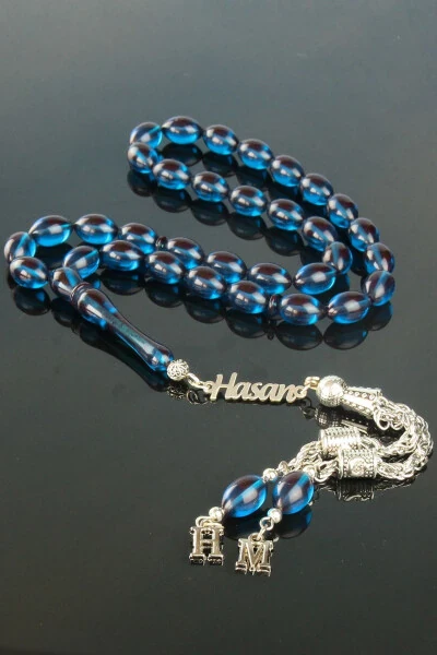 Серебряный тасбих с огненным янтарём - TESBIH OTAĞI