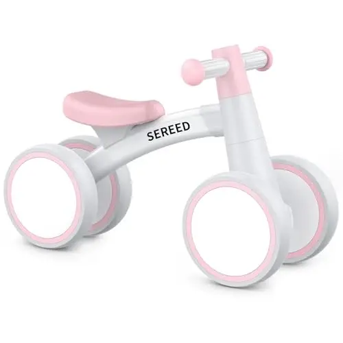 SEREED Baby Balance Bike for 1 Year Old Boys Girls 12-24 Month Toddler Balance Bike, 4 Wheels Toddler First Bike, First Birthday Gifts - 2