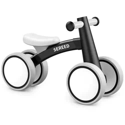 SEREED 1 yoshli o'g'il bolalar uchun Baby Balance Bike Qizlar 12-24 oylik Bolalar muvozanat velosipedi, 4 g'ildirakli Bolalar birinchi velosipedi, Birinchi tug'ilgan kun sovg'alari - SEREED