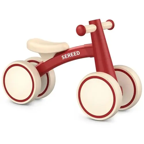 SEREED 1 yoshli o'g'il qizlar uchun Baby Balance Bike 12-24 oylik chaqaloqlar uchun balans velosipedi, 4 g'ildirakli chaqaloqlar uchun birinchi velosiped, birinchi tug'ilgan kun sovg'alari - SEREED (1)