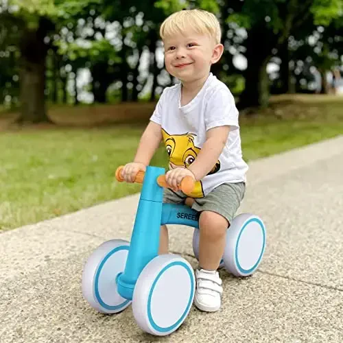 SEREED Baby Balance Bike for 1 Year Old Boys Girls 12-24 Month Toddler Balance Bike, 4 Wheels Toddler First Bike, First Birthday Gifts - SEREED (1)