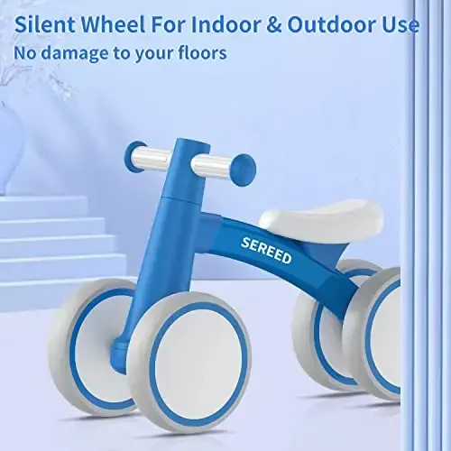 SEREED 1 yoshli o'g'il-qizlar uchun Baby Balance velosipedi 12-24 oylik bolalar uchun Balance velosipedi, 4 g'ildirakli bolalar uchun birinchi velosiped, birinchi tug'ilgan kun sovg'alari - 5