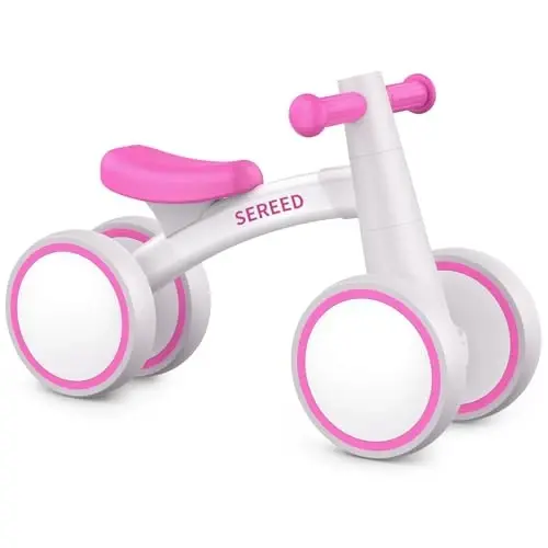 SEREED Baby Balance Bike for 1 Year Old Boys Girls 12-24 Month Toddler Balance Bike, 4 Wheels Toddler First Bike, First Birthday Gifts - SEREED (1)