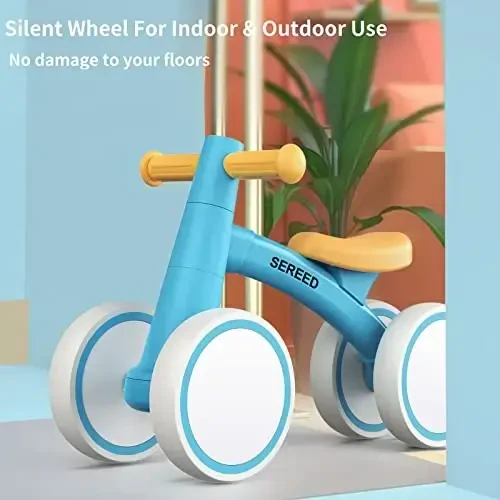 SEREED Baby Balance Bike for 1 Year Old Boys Girls 12-24 Month Toddler Balance Bike, 4 Wheels Toddler First Bike, First Birthday Gifts - 5