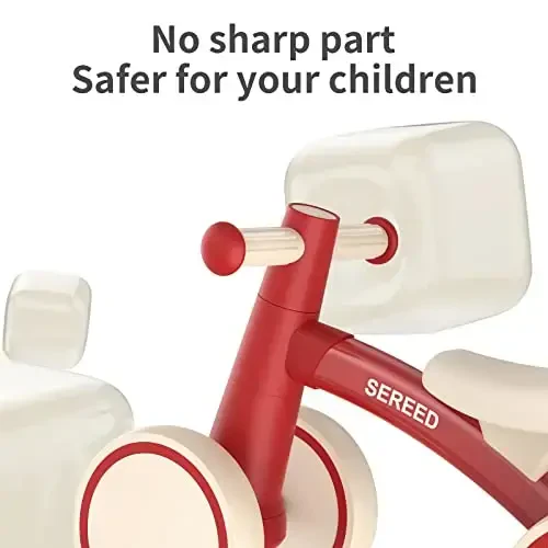 SEREED Baby Balance Bike for 1 Year Old Boys Girls 12-24 Month Toddler Balance Bike, 4 Wheels Toddler First Bike, First Birthday Gifts - 5