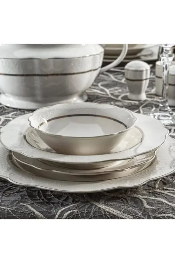 Serene Dinner Set - 60 Pieces - Gold - 03 - 9