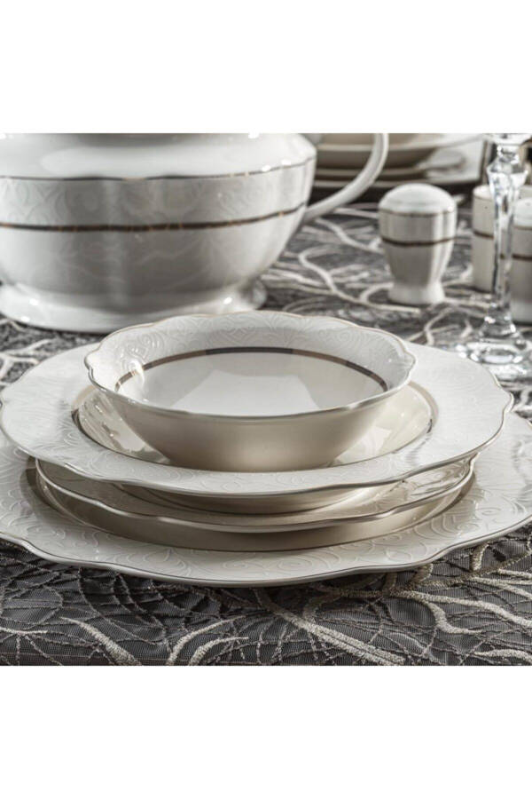 Serene Yemek Takımı-60 Prç.-gold-03 - Asorti - 3