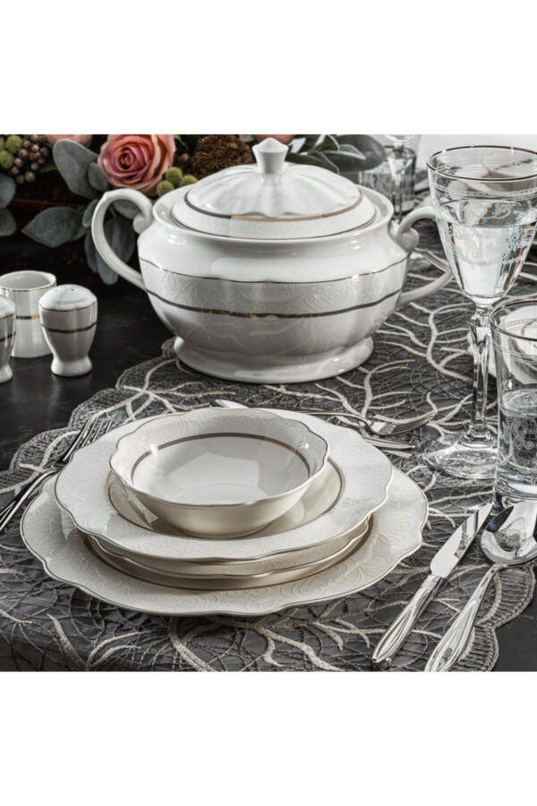 Serene Yemek Takımı-60 Prç.-gold-03 - Asorti - 5
