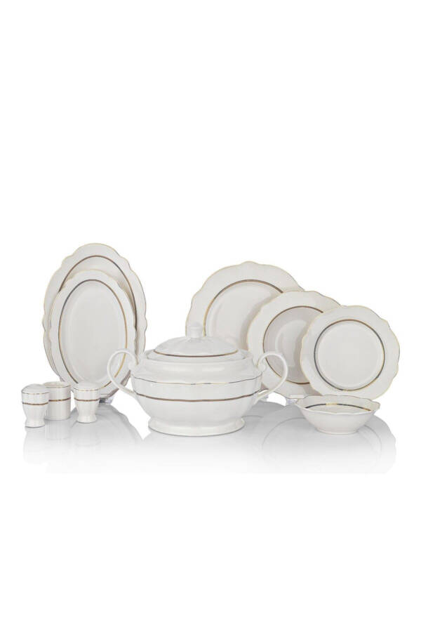 Serene Yemek Takımı-60 Prç.-gold-03 - Asorti - 12