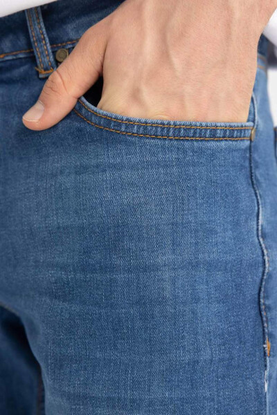 Sergio Regular Fit Normal Kalıp Normal Bel Boru Paça Jean Pantolon Mint Mavi - 12