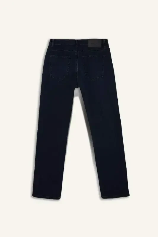 Sergio Regular Fit Oddiy Kesim Oddiy Bel Truba Oyoqli Jinsi Shimim Movi Qora - 9