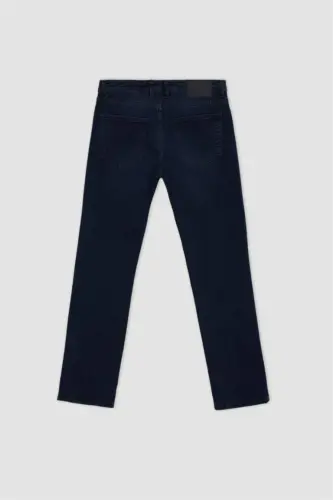 Sergio Regular Fit Oddiy Kesim Oddiy Bel Truba Oyoqli Jinsi Shimim Movi Qora - 10