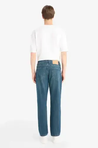 Sergio Regular Fit Straight Leg Normal Waist Pipe Leg Jeans Dark Green - 4