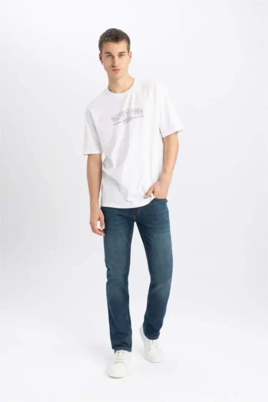 Sergio Regular Fit Straight Leg Normal Waist Pipe Leg Jeans Dark Green - 2