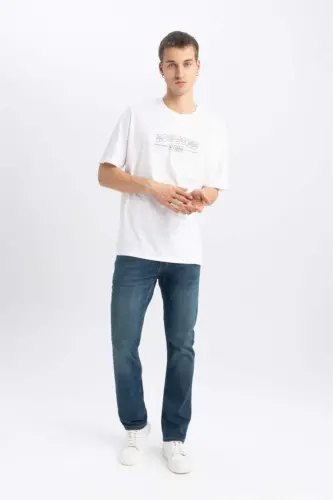 Sergio Regular Fit Straight Leg Normal Waist Pipe Leg Jeans Dark Green - 3