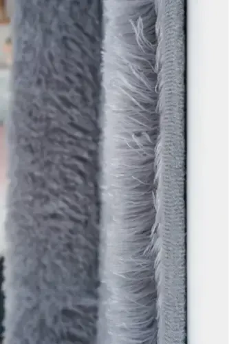 Seria Carpet Grey Rabbit Plush Rug Fur Carpet-Silver - 4