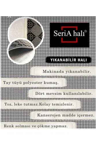 SERİA HALI Post Halı Peluş overloksuz Kürk Halı 60x100 80x130 80x150 100x150 120x180 Cm - Gri - 4