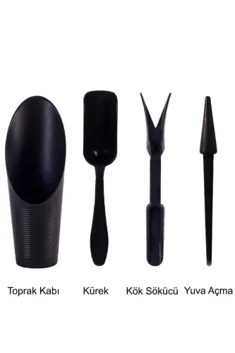 Serinova Cactus Planting Kit 4 Pieces Soil Pot Shovel Root Remover Hole Opener - MF BOTANIK (1)