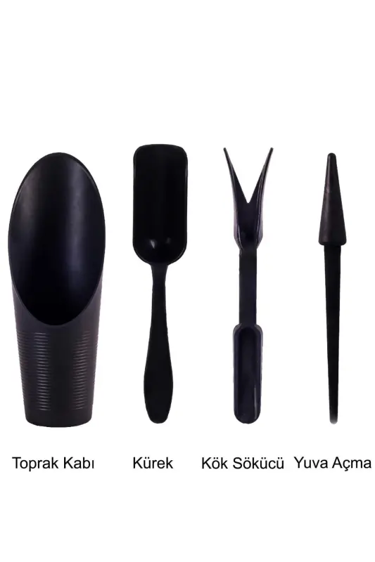 Serinova Cactus Planting Kit 4 Pieces Soil Pot Shovel Root Remover Hole Opener - 2