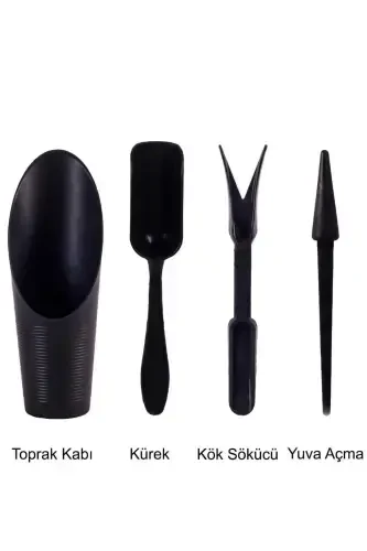 Serinova Cactus Planting Kit 4 Pieces Soil Pot Shovel Root Remover Hole Opener - Modazone (1)