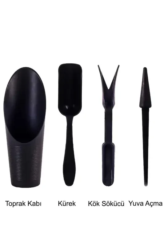 Serinova Cactus Planting Kit 4 Pieces Soil Pot Shovel Root Remover Hole Opener - 2