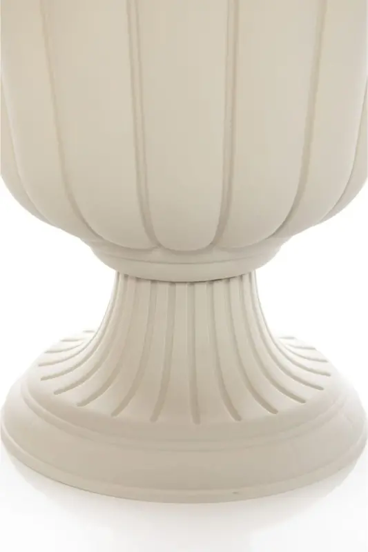 Serinova Narcissus Pot 6 Liter Dirty White Foot Plastic Flower Pot - 4