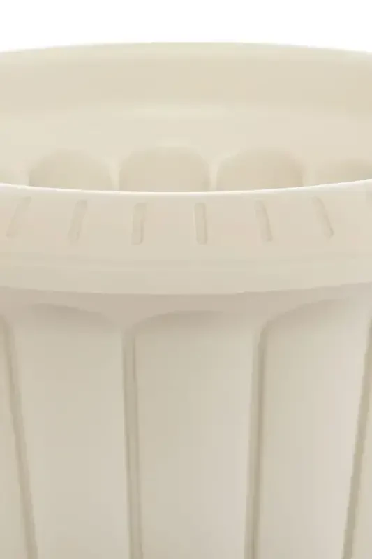 Serinova Narcissus Pot 6 Liter Dirty White Foot Plastic Flower Pot - 3
