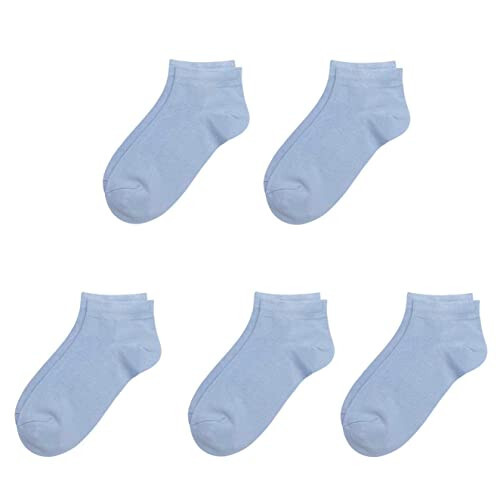 SERISIMPLE Viscose Bamboo School Socks Ankle Super Soft Kids Socks Stretch Cuffs Athletic Socks Odor Anti-odor 5 Pairs - 31