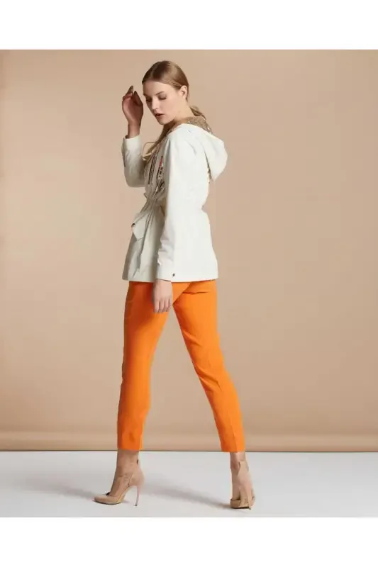 Serpil Ayollar Echru Trench Palto 30394 - 3