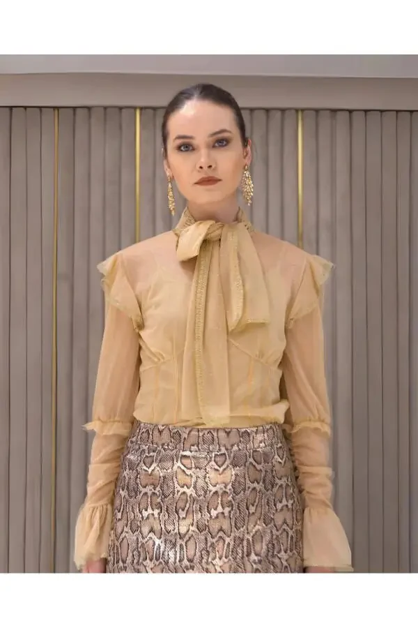 Serpil ayollar łosos rangli köynäk 33208 - 3