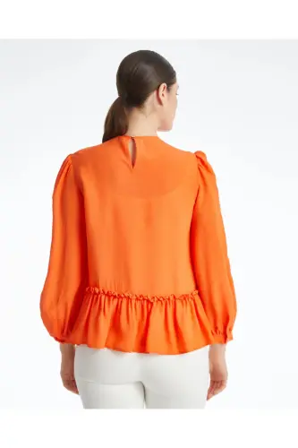 Serpil ayollar uchun to'q sariq bluzka 38315 - 4