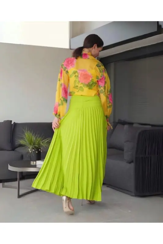 Serpil Kadın Fıstık Yeşil Etek 38549 - 2