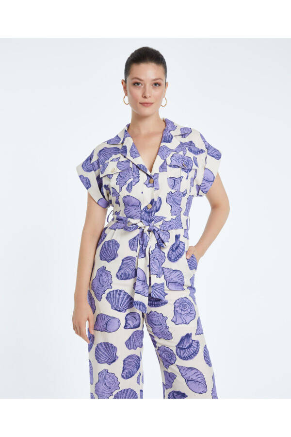 Serpil Kadın Lila Tulum 38294 - 3