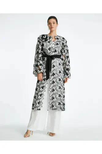 Serpil Women's Black Coat 38416 - 1