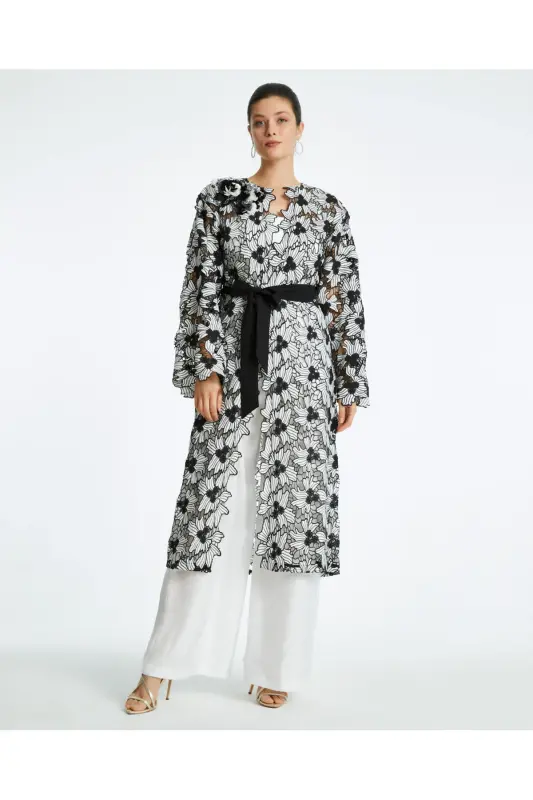 Serpil Women's Black Coat 38416 - SERPIL