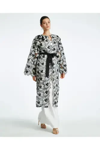 Serpil Women's Black Coat 38416 - 2