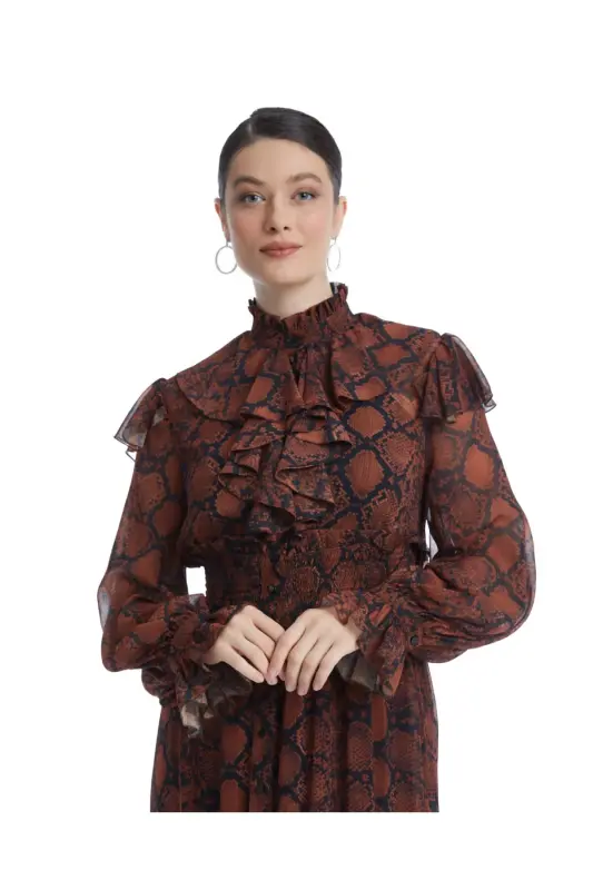 Serpil Women's Brown Dress 38853 - 2