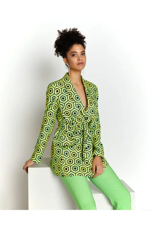 Serpil Women's Green Pants 36070 - SERPIL