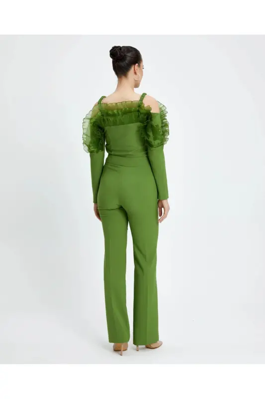 Serpil Women's Green Pants 39568 - 4