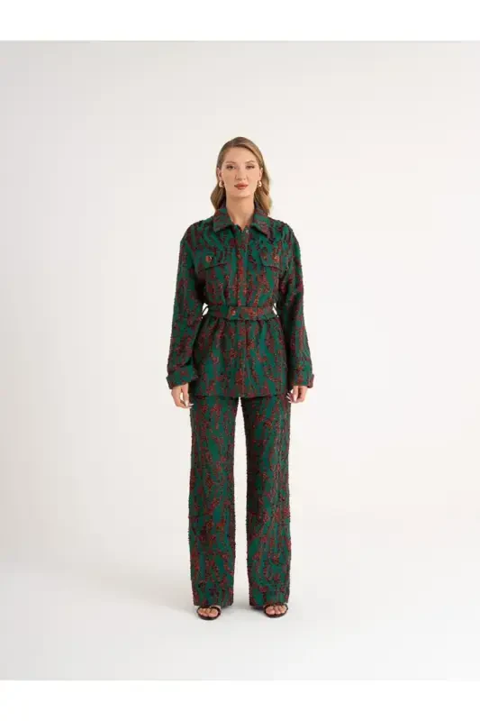 Serpil Women's Green Suit 39493 - 1